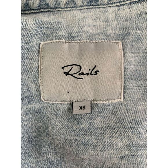 Rails Valerie Shift Dress Light Acid Wash‎ Size XS - Picture 10 of 12